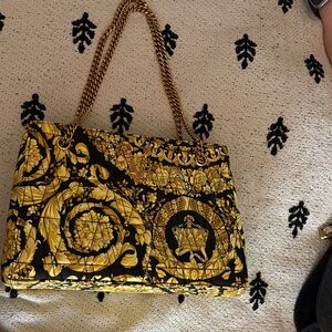 Versace Elegant Black and Gold Women's Bag